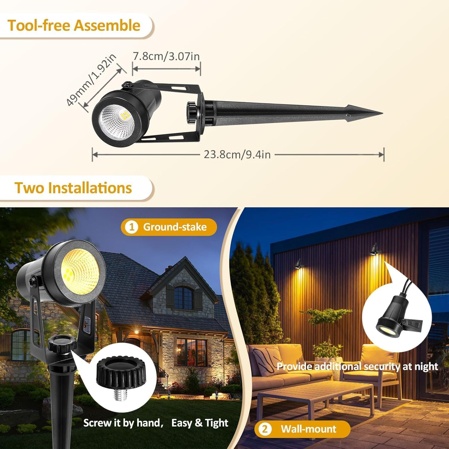 Detalle de ECOWHO ECOWHO Garden Spotlights 12V 6-pack