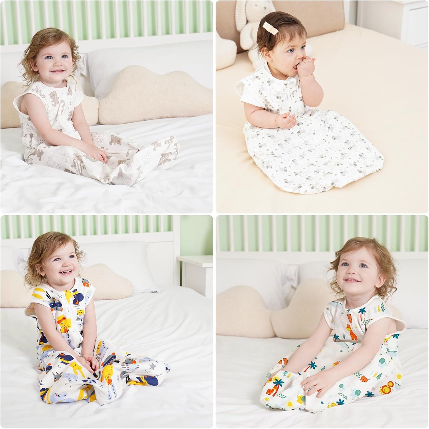 Thumbnail 5 de TOGOU2S Sommerschlafsack Baby 0,5 Tog aus 100% Baumwolle – verstellbare Länge, Unisex