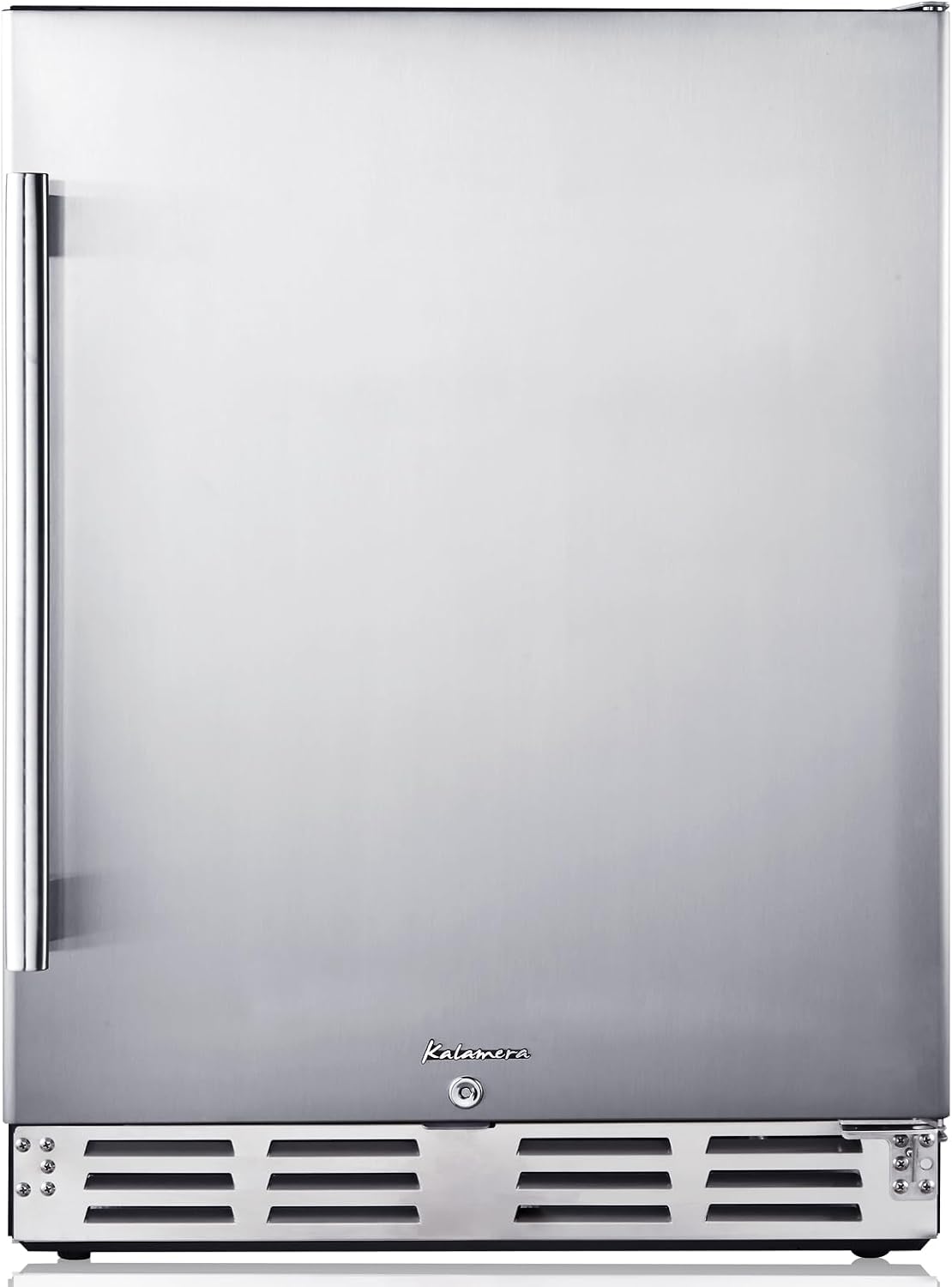 Detalle de Kalamera KRC-150BF-VC Beverage Refrigerator, 150-Can, Stainless Steel Door