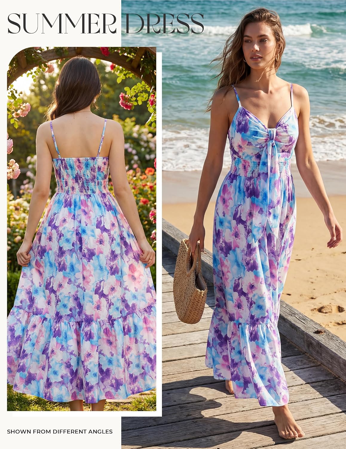 Thumbnail 2 de GRACE KARIN Women's Summer Floral Maxi Dress: Boho Beach Maxi with Pocket