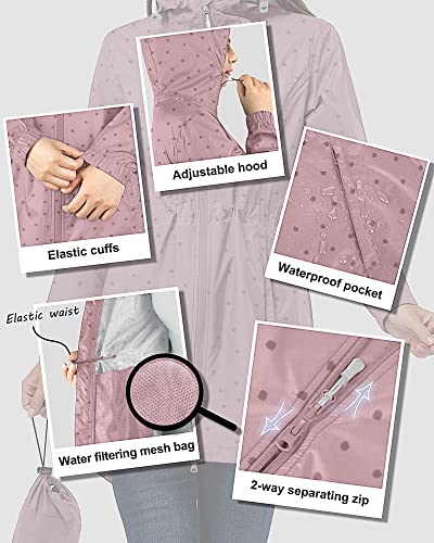 Thumbnail 4 de 33,000ft Women's Rain Jacket: Lightweight, Packable Long Waterproof Coat