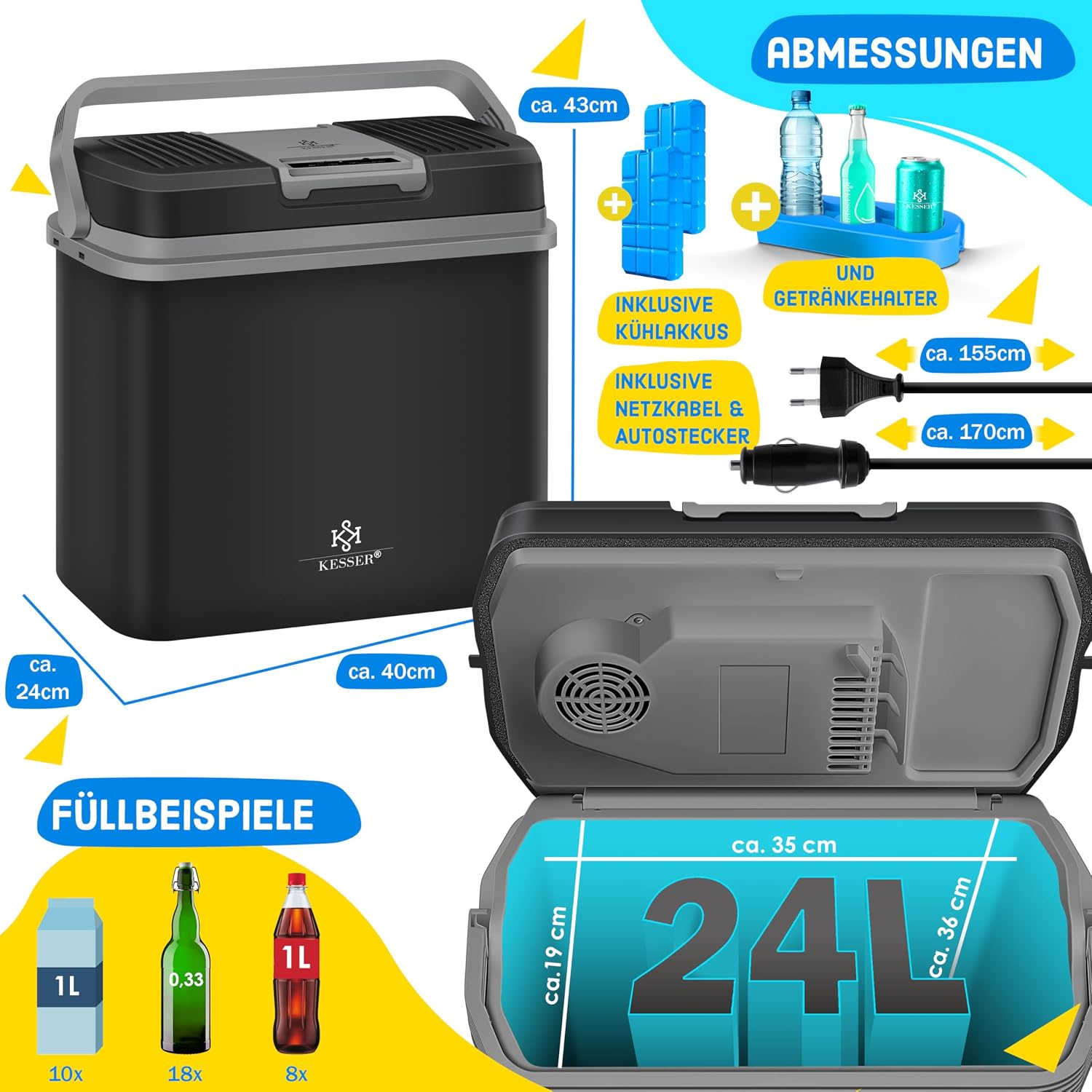 Thumbnail 6 de KESSER 24 Liter Kühlbox – KÜHLT und WÄRMT