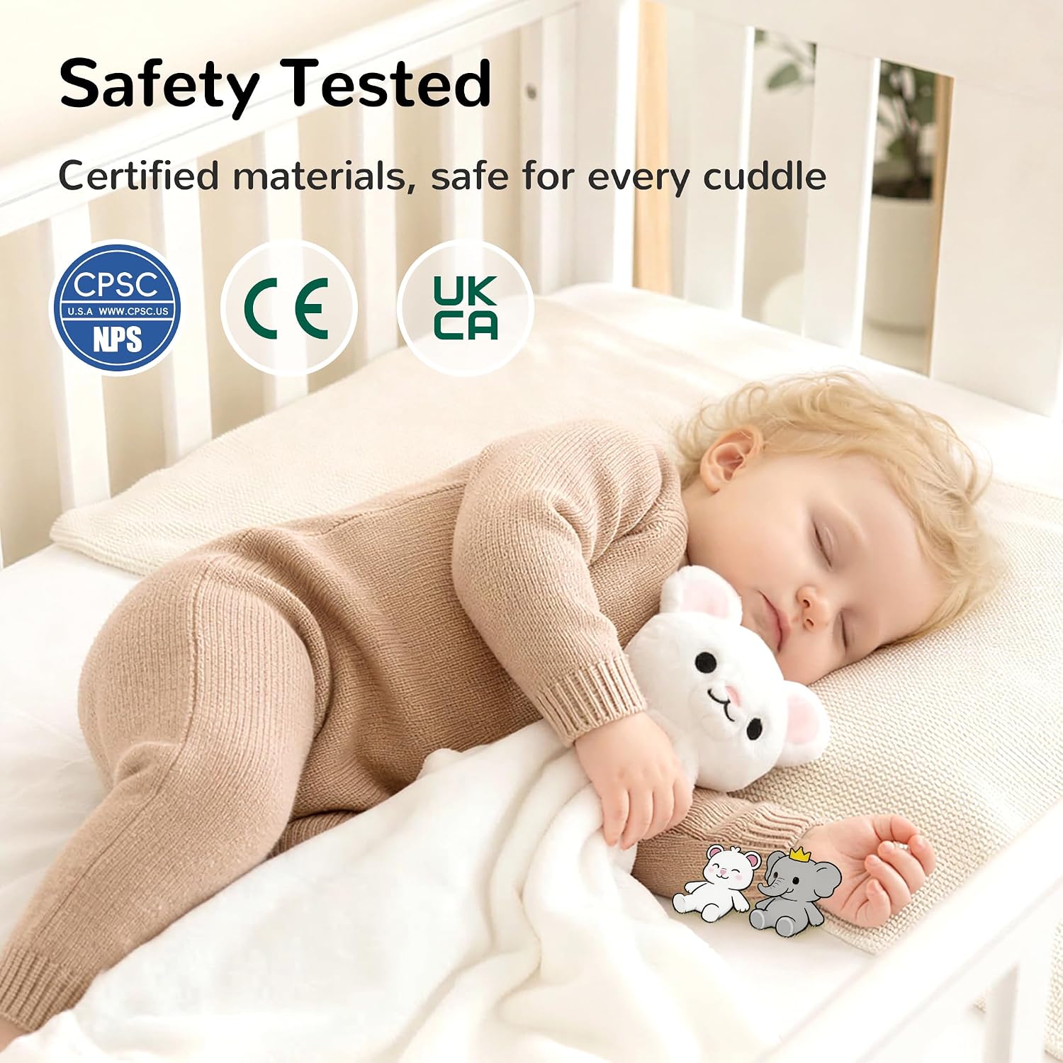 Detalle 2 de HECCEI Baby Lovey Security Blanket 16 Inches