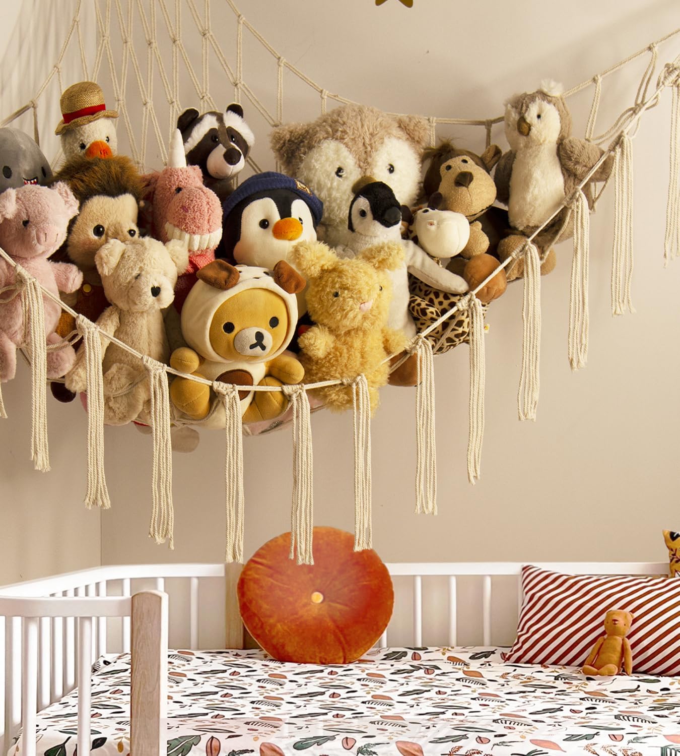 Thumbnail 1 de mirolam Stuffed Animal Storage Hammock – Large Knit Toy Net for Plushies