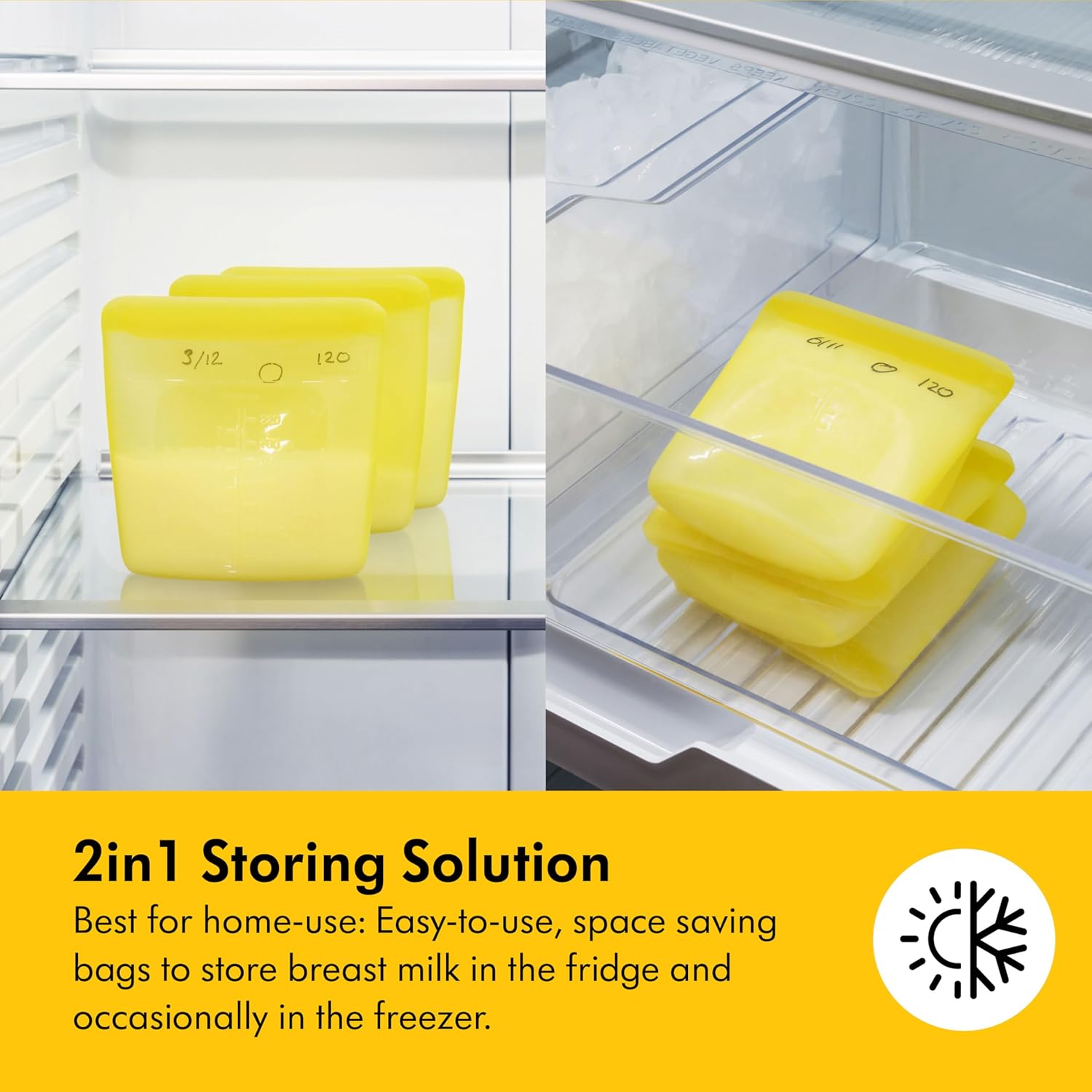 Thumbnail 4 de Medela Reusable 220 ml Breast Milk Storage Bags with Wide Opening and Double-Seal