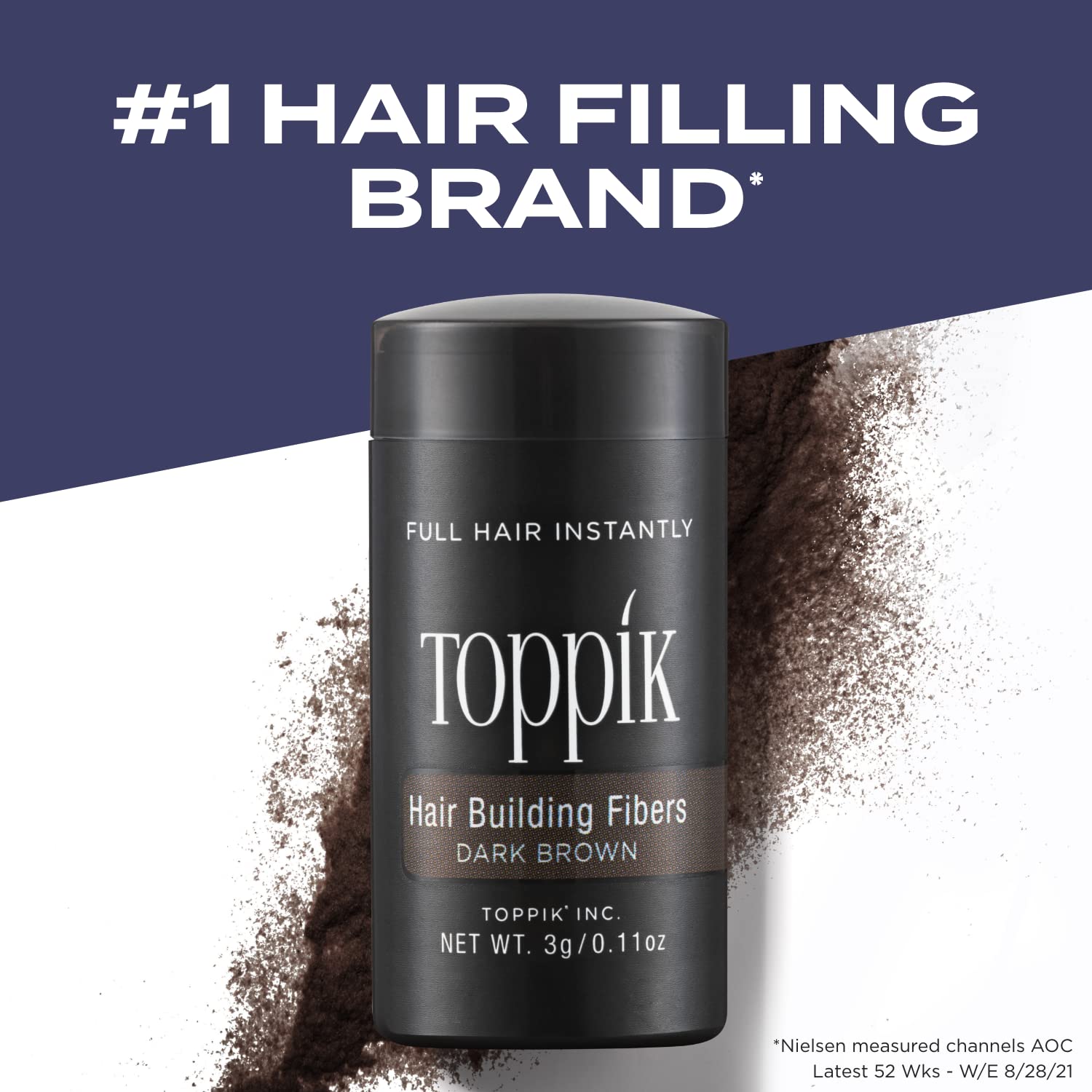 Detalle 2 de Toppik Streuhaar Dunkelbraun 27,5 g