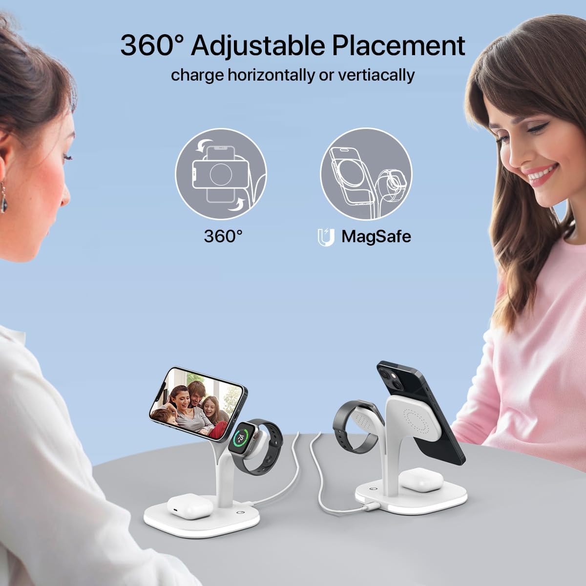 Detalle 2 de EXW 3 in 1 Magnetic Wireless Charging Station for iPhone