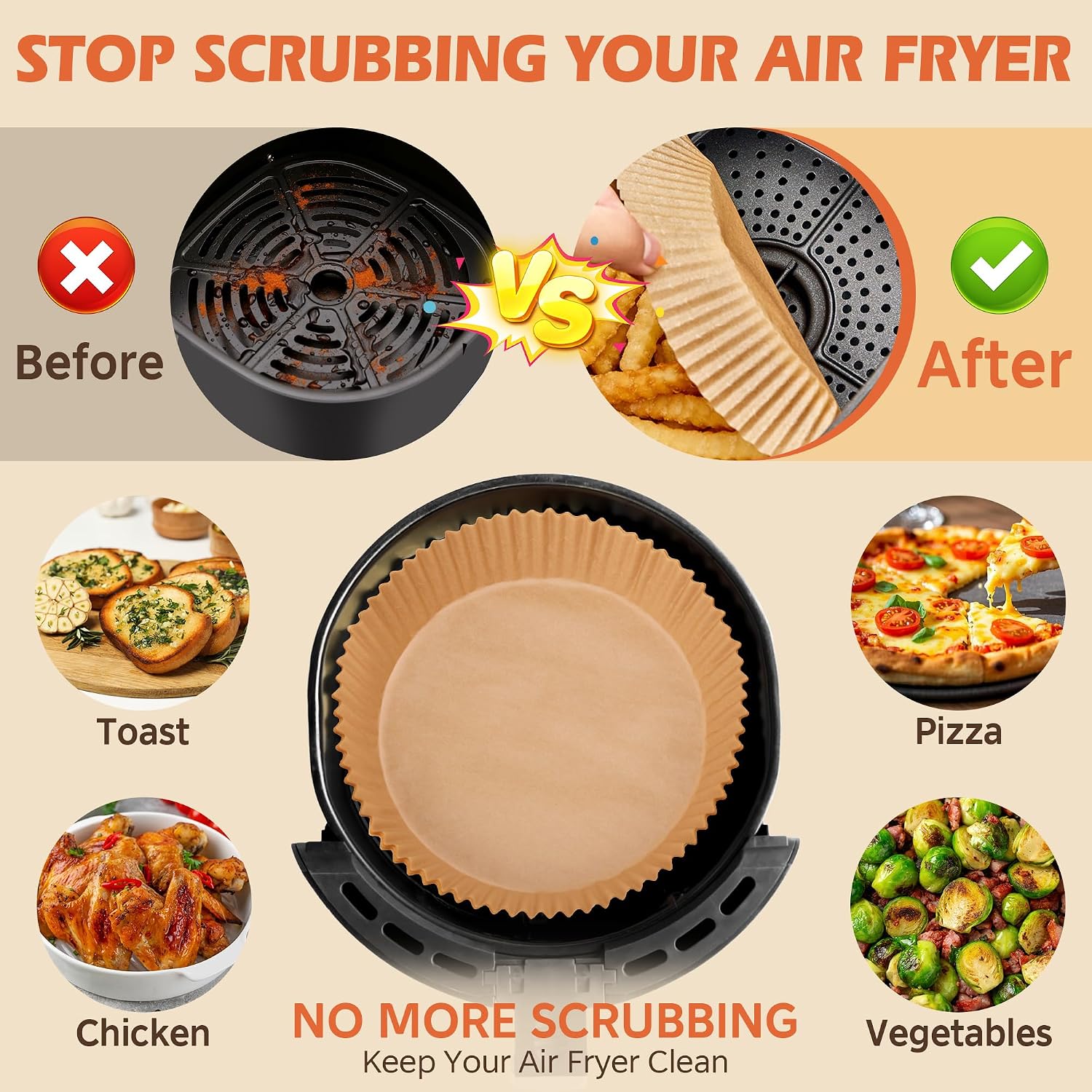 Thumbnail 2 de Air Fryer Liners 100PCS