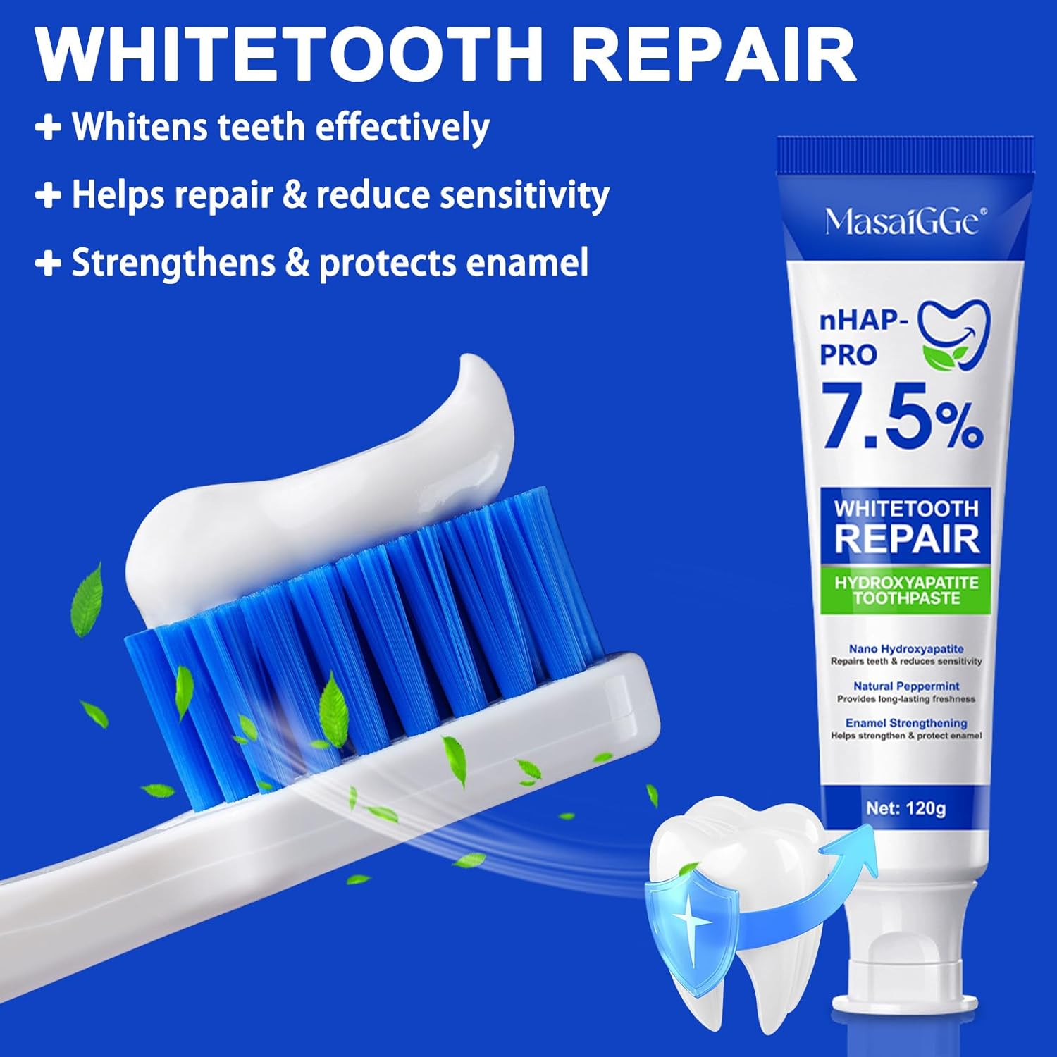 Detalle 2 de Dentifricio Idrossiapatite 7,5% 120 g per smalto