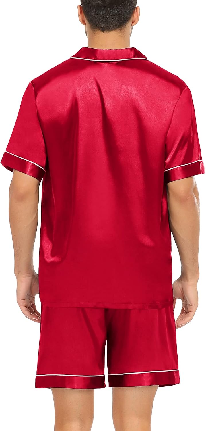 Thumbnail 4 de SWOMOG Satin Silk Pajama Set 2-Piece