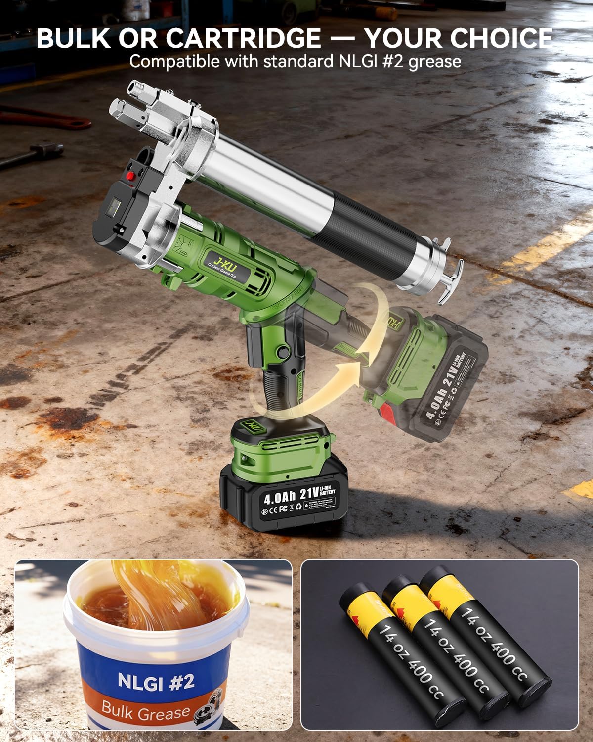 Thumbnail 6 de J-KU Electric Grease Gun 4.0Ah