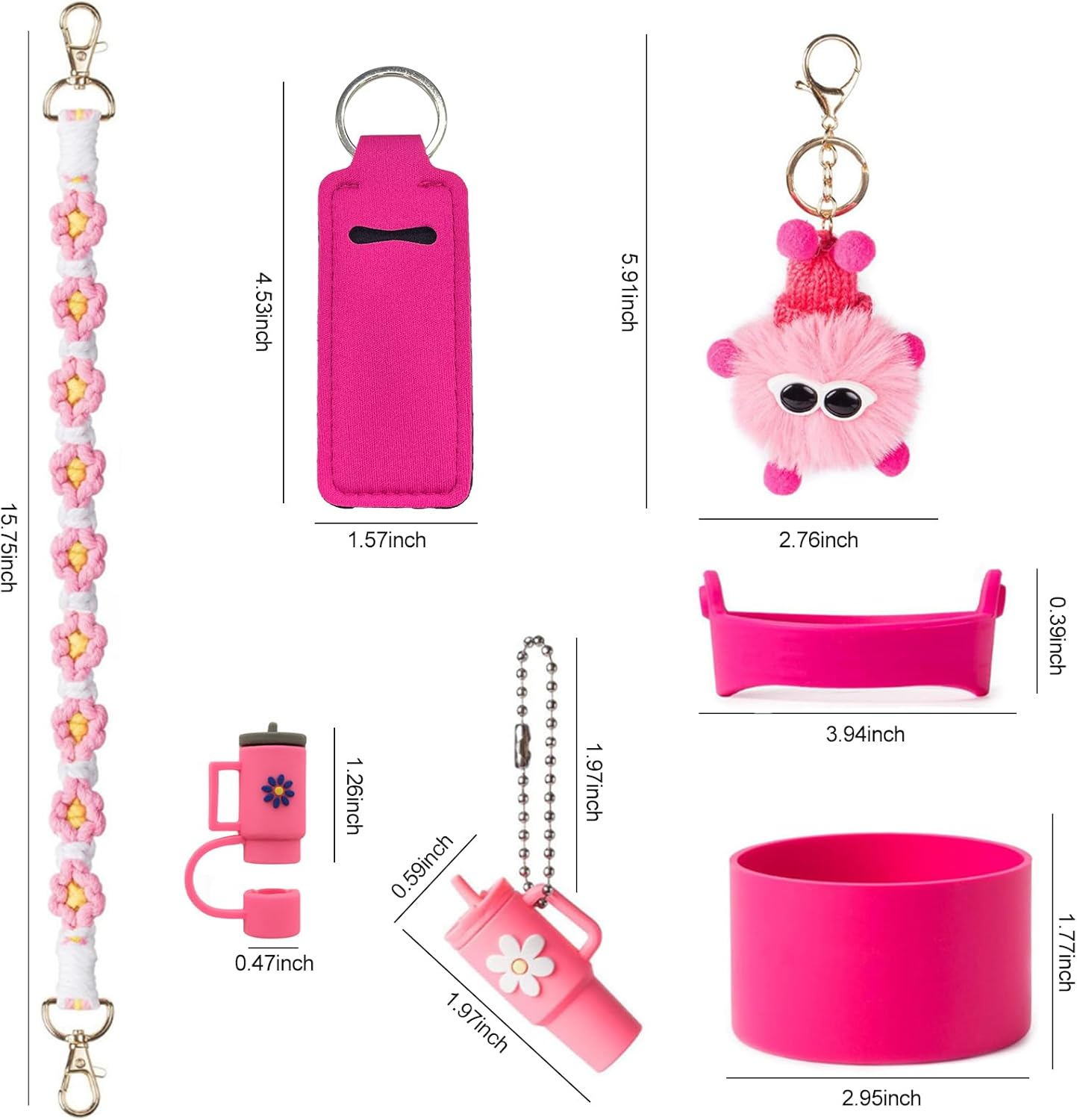 Thumbnail 1 de Stanley 7-piece Cup Accessories Set (Rose Red) for 30oz/40oz tumblers