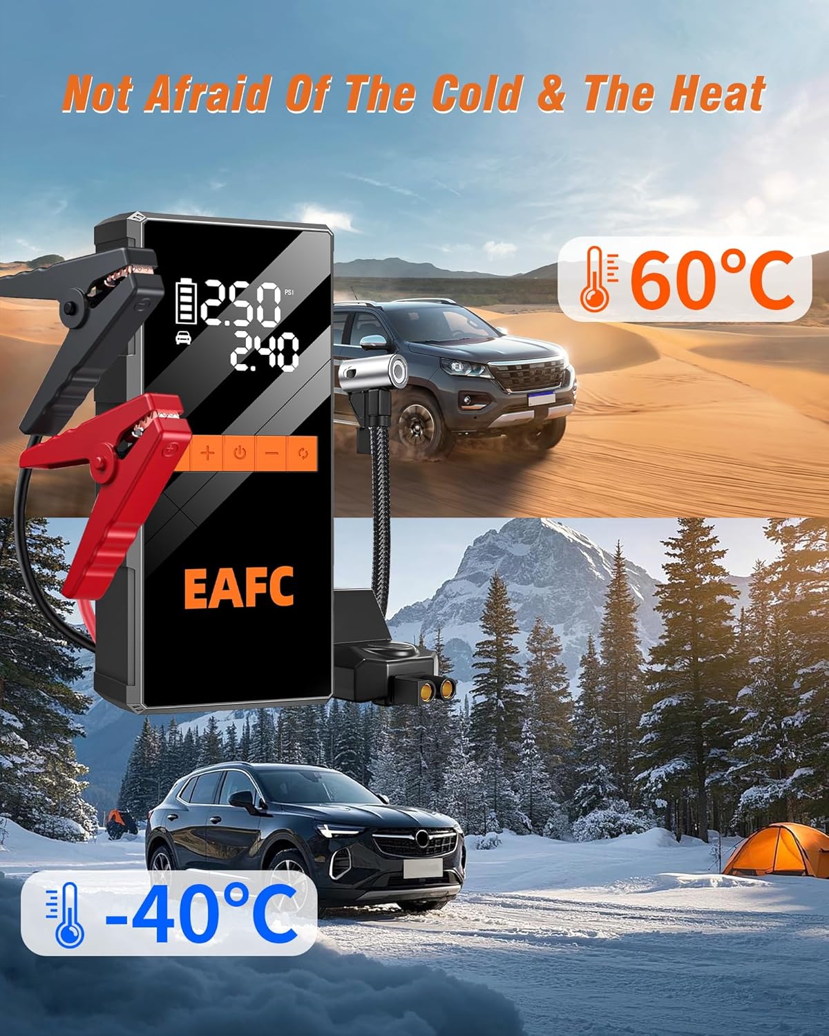 Thumbnail 2 de EAFC 4000A Car Jump Starter Power Pack with 150 PSI Air Compressor