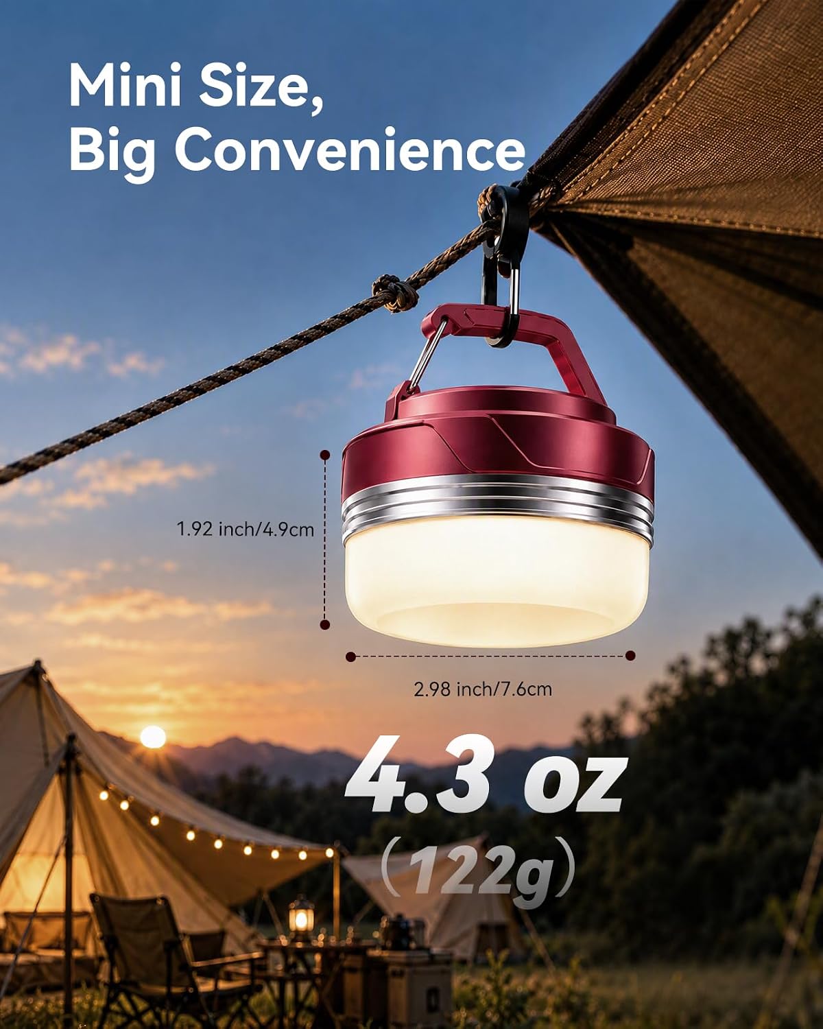Thumbnail 1 de AODHGR CC00 Camping Lantern, USB-C Rechargeable Magnetic Light with 7 Modes