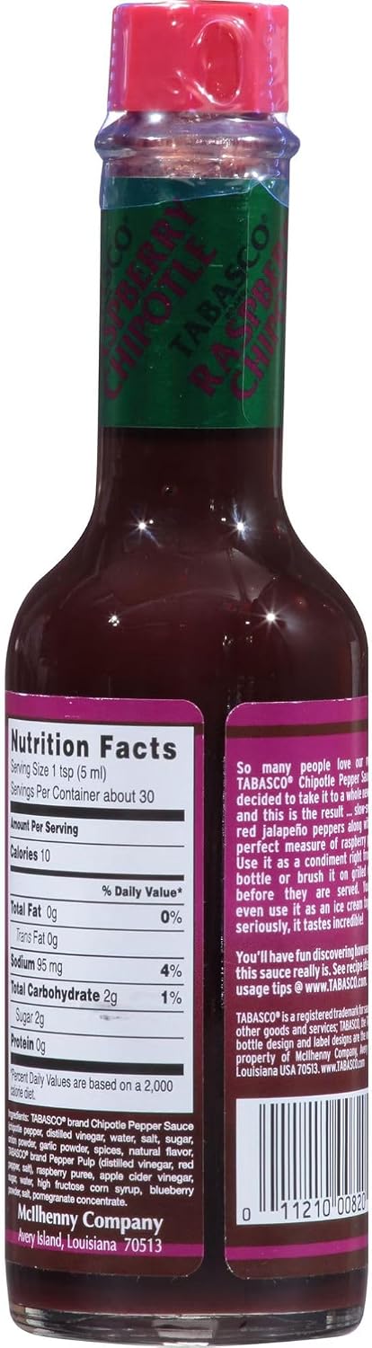 Detalle de Sauce au poivre chipotle aux framboises TABASCO « Rasb Chipotle 148 »