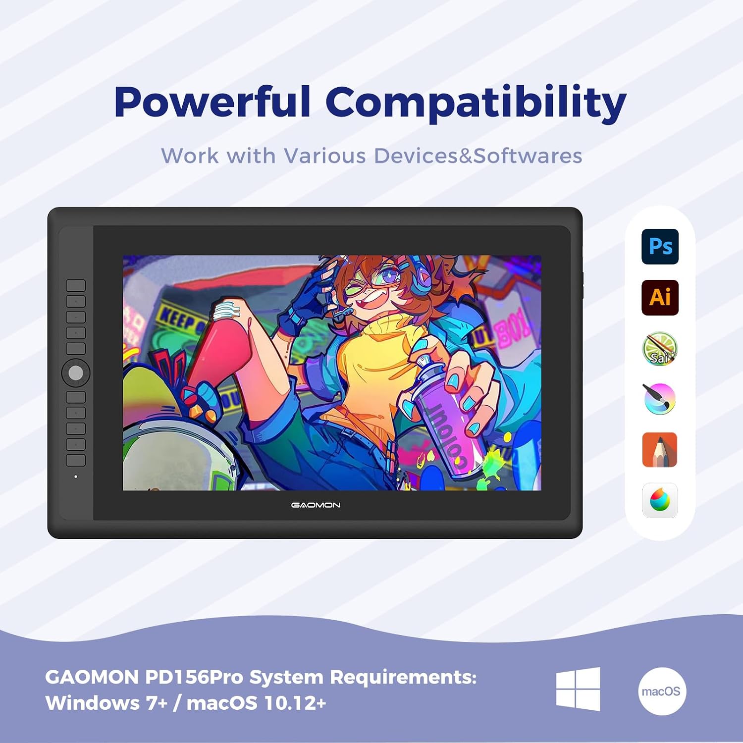 Thumbnail 6 de GAOMON PD156 PRO Graphics Display, 15.6-inch Full HD IPS, 8192-Level Pen