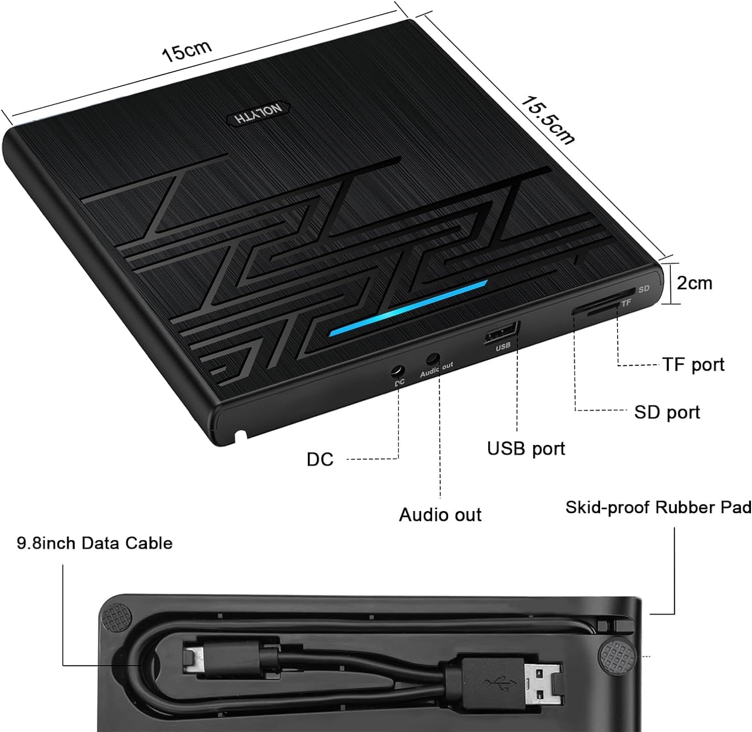 Thumbnail 6 de NOLYTH Externes DVD Laufwerk USB 3.0 Type-C