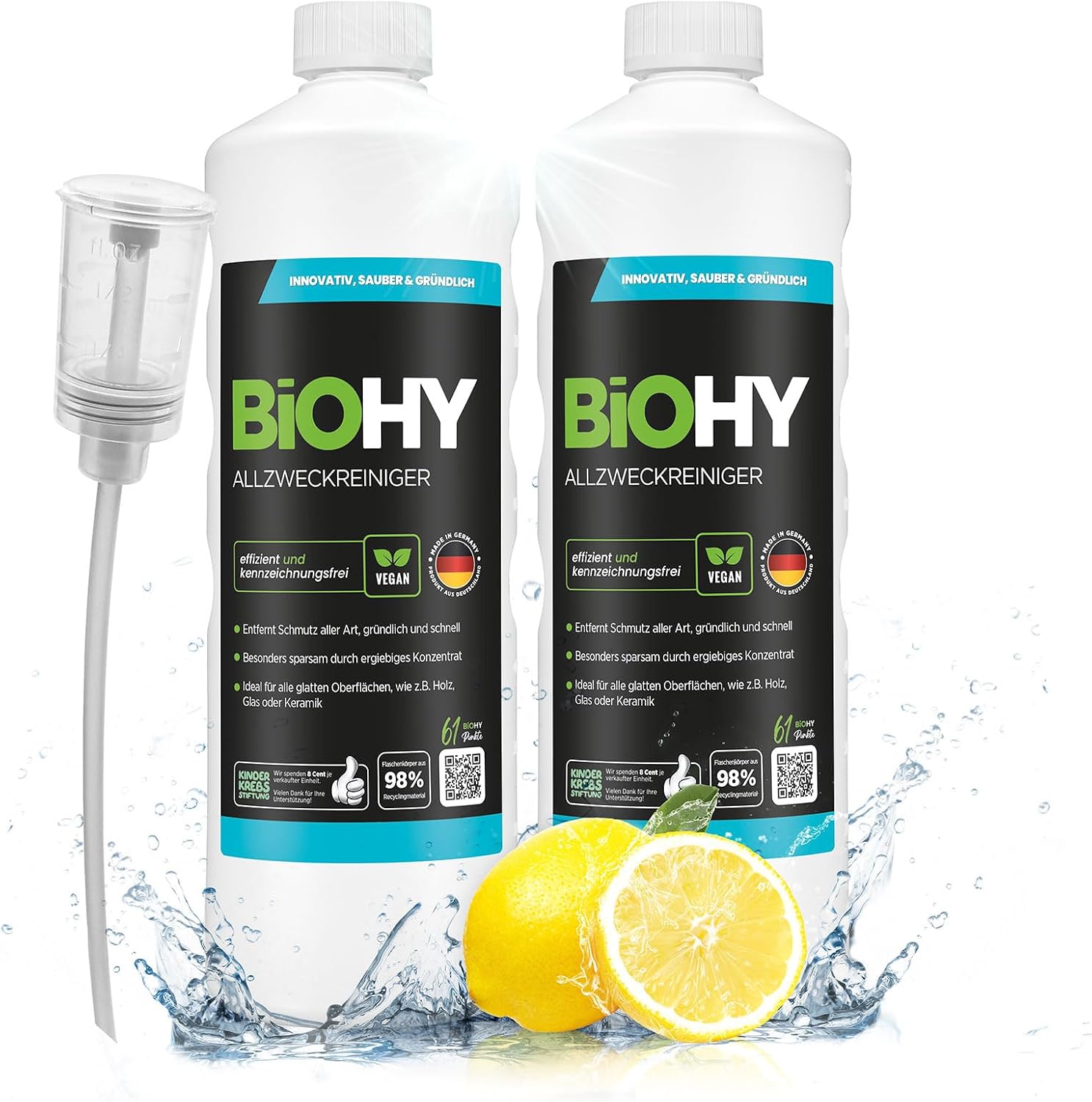 Detalle de BIOHY allesreinigerconcentraat, 2 x 1 l met doseerder