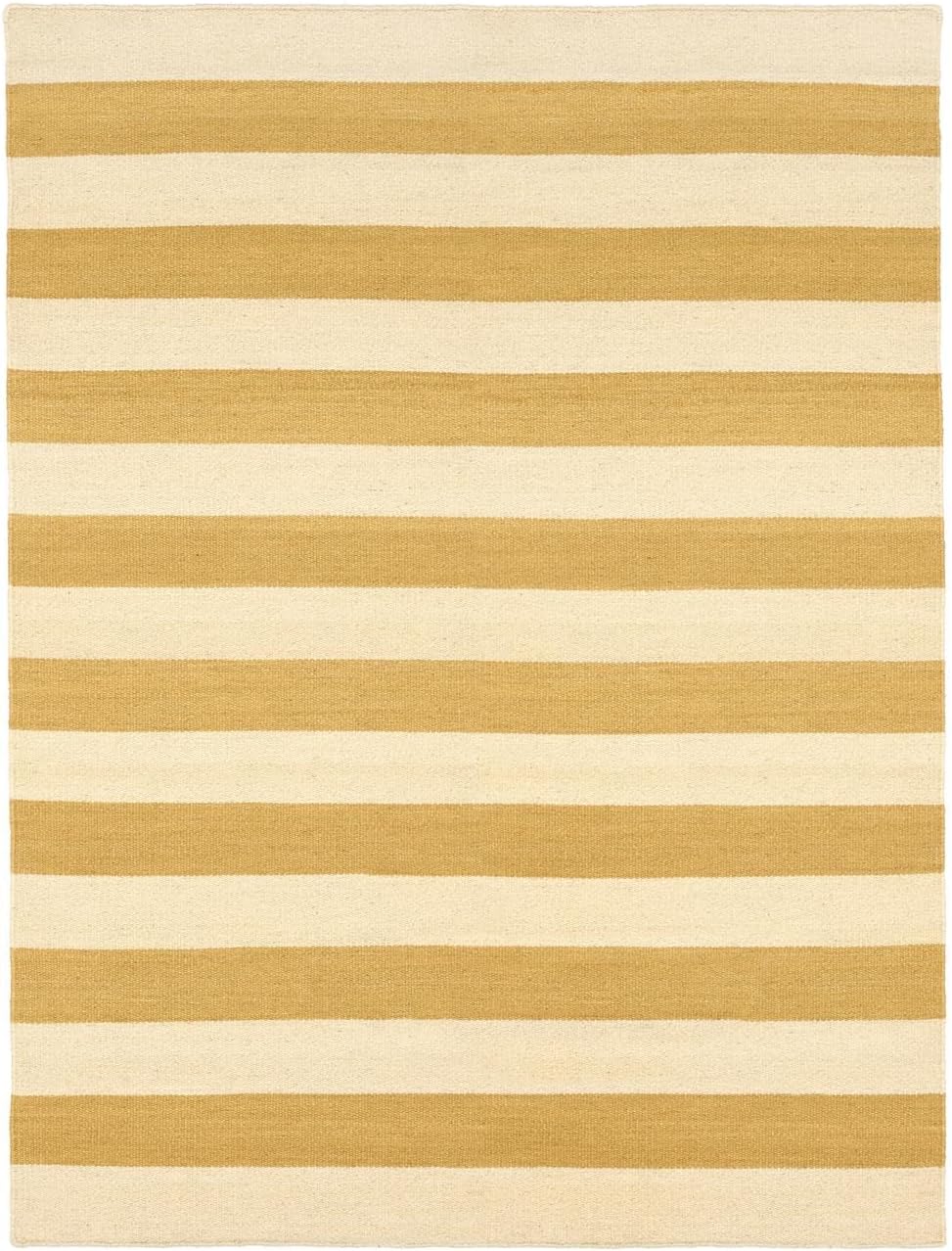 Detalle de RugVista 120732 Classic Stripe tapijt 140 x 200 cm, geel/lichtgeel