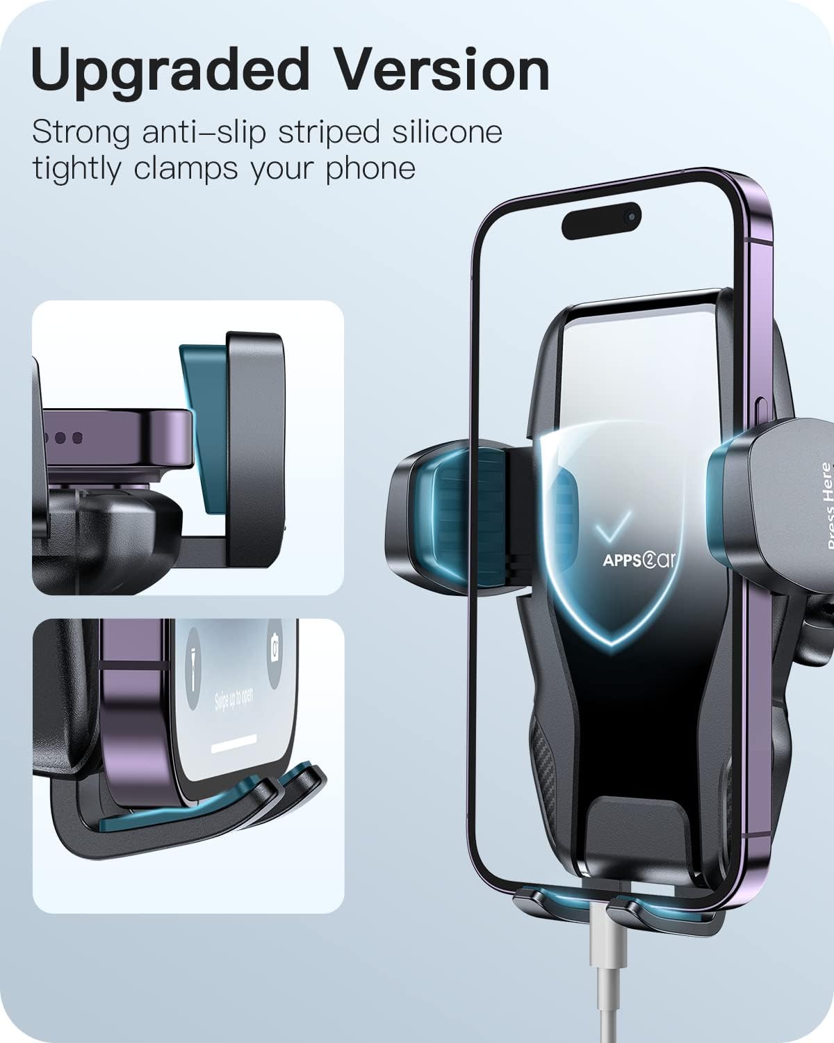 Detalle 2 de APPS2Car Gooseneck Truck Phone Holder 33cm