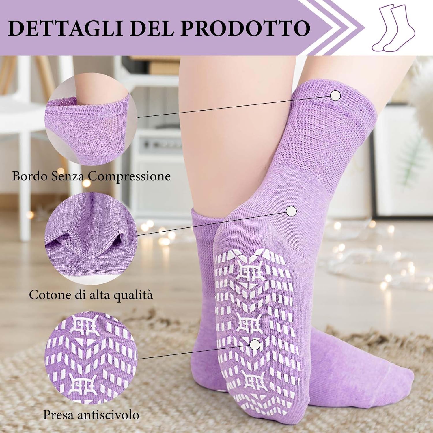 Thumbnail 3 de ZAKASA Calzini Antiscivolo Donna EU 35-42