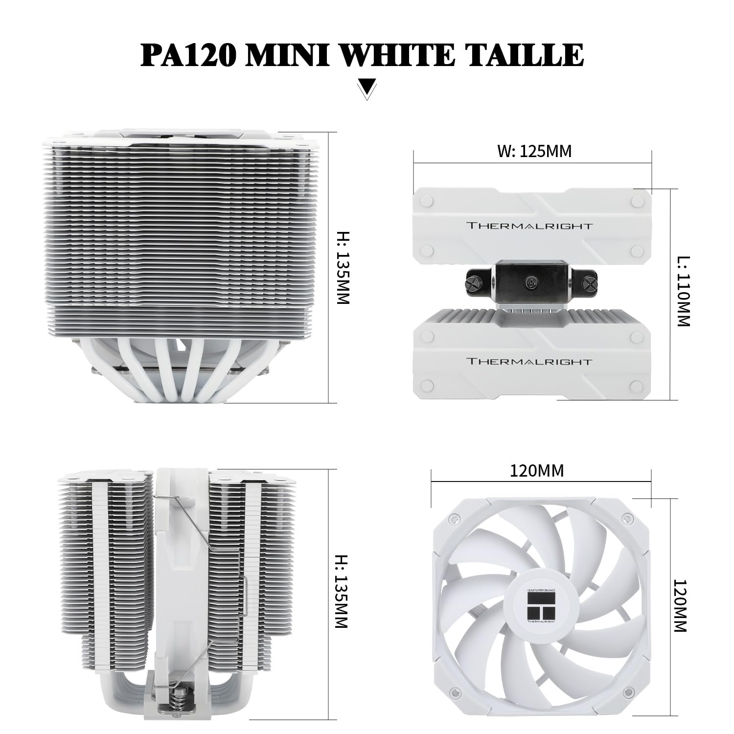 Detalle de TR Peerless Assassin 120 Mini CPU-Luftkühler – 6 Heatpipes, 135 mm Höhe, AM4/AM5 und LGA-1700/1150/1151/1200/2011 Kompatibel