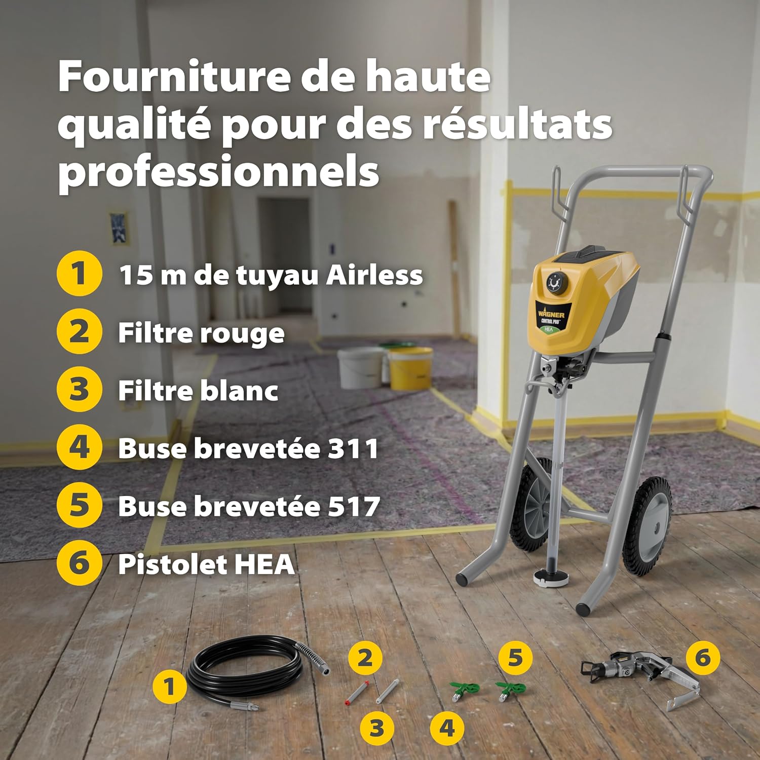 Detalle 2 de WAGNER Airless Control Pro 350 M : système de pulvérisation pour murs, bois et finitions