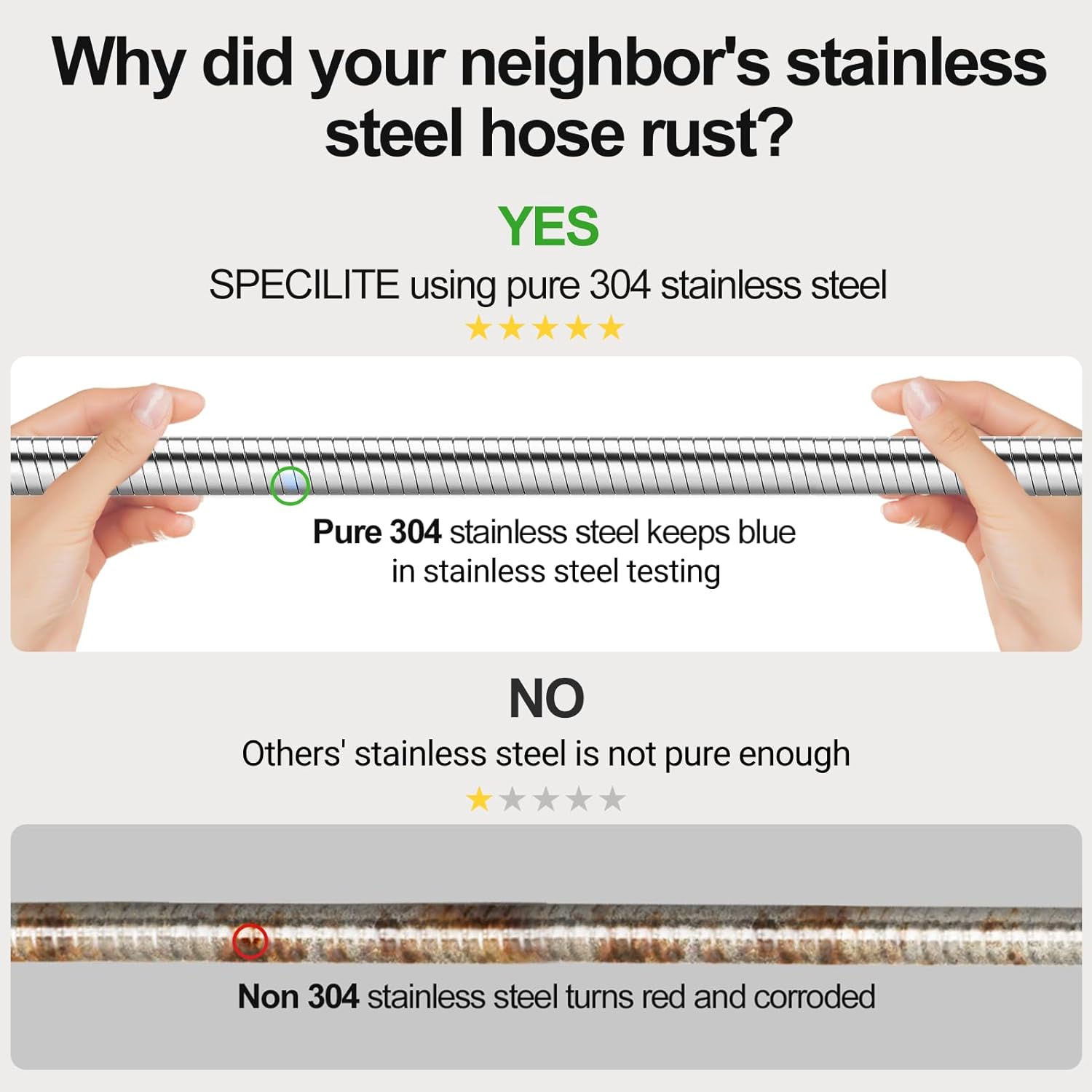 Thumbnail 1 de SPECILITE 50ft Stainless Steel Garden Hose