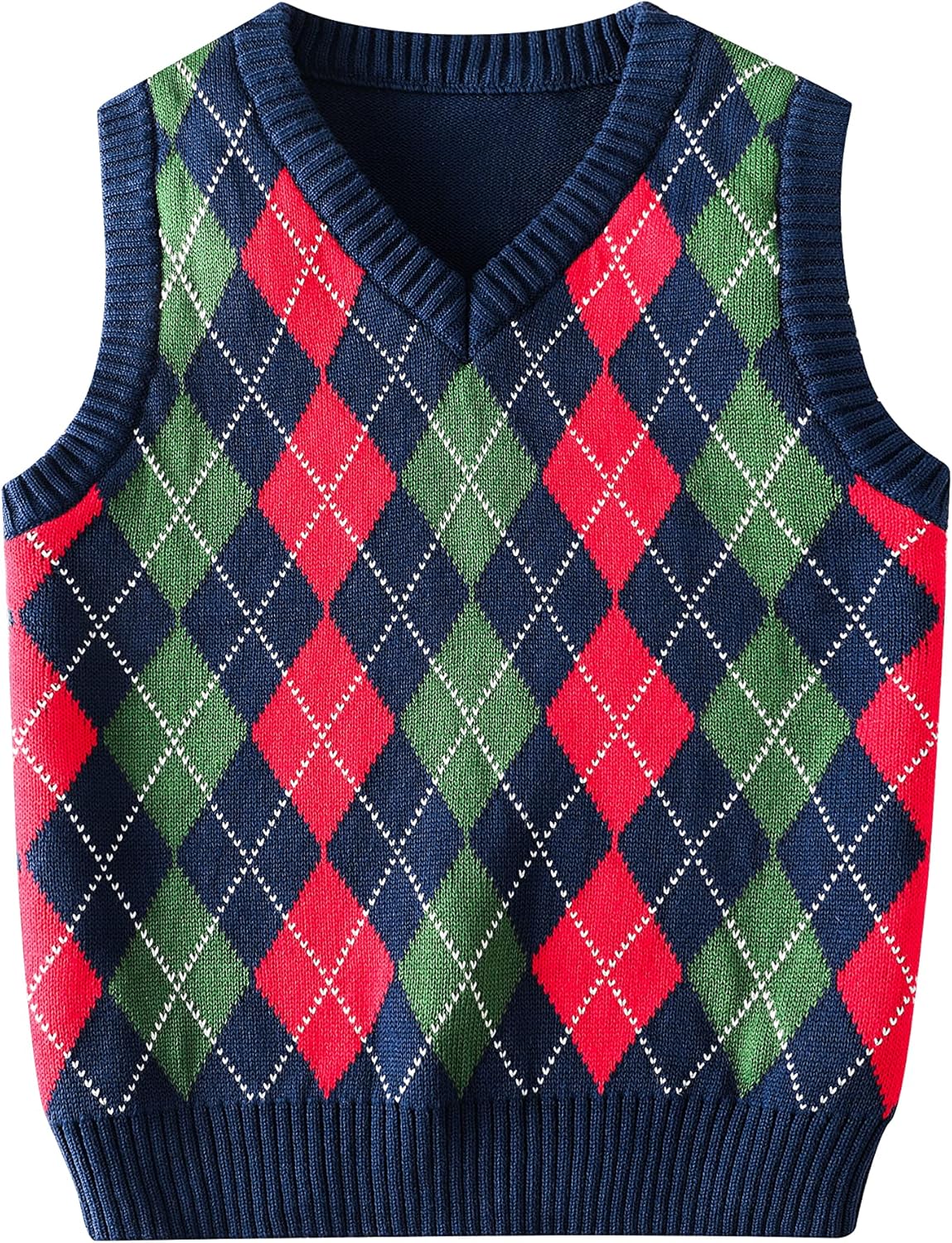 Detalle de KID1234 Boys Jumper Knit Vest – Cotton Knitwear for 4–14 Years