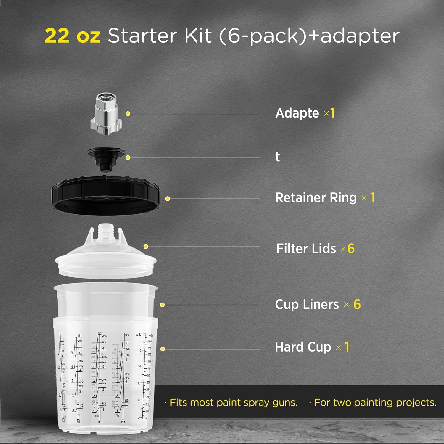 Detalle 2 de InoKraft Disposable Paint Spray Gun Cup 22oz