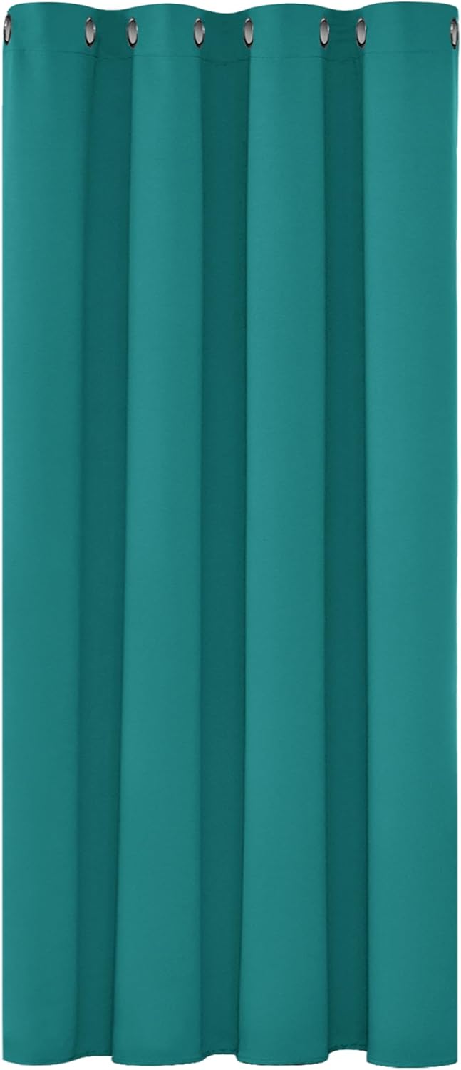 Detalle de Deconovo Tenda Oscurante da Interno 132x138 cm, Turchese – Isolante e Fonoassorbente