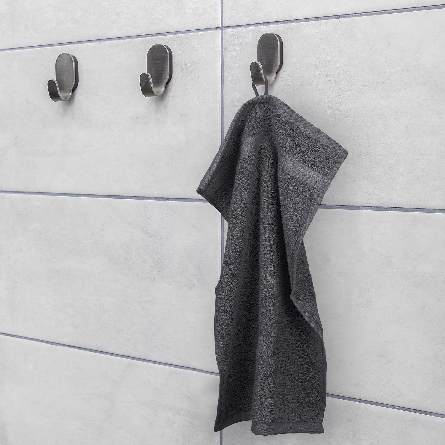 Detalle de Utopia Towels gästhanddukar 30 x 50 cm, grå, 10-pack i bomull
