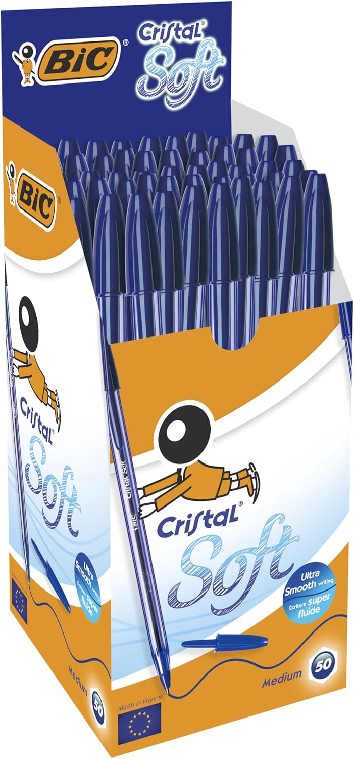 Thumbnail 6 de Penna a sfera BIC Cristal Soft Nere con punta media 1,2 mm – confezione da 50