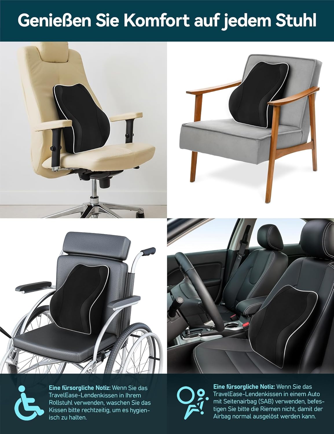 Thumbnail 6 de Travel Ease Lendenkissen 43x40x11 cm