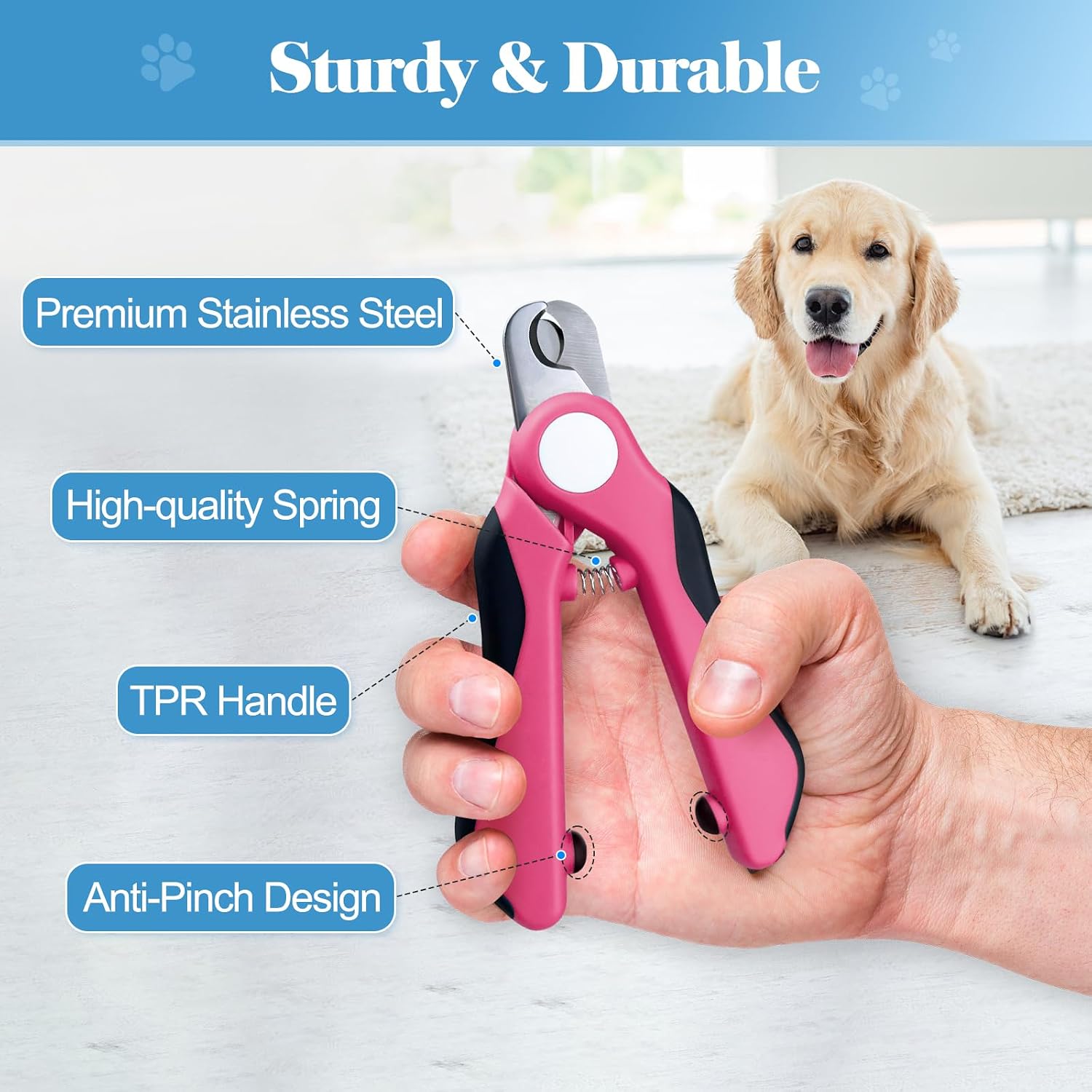 Detalle 1 de Swihauk Dog Nail Clippers, Stainless Steel