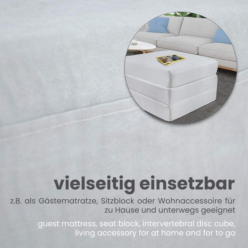 Detalle de Dailydream Materasso pieghevole per ospiti in schiuma viscoelastica, 120x195x14 cm