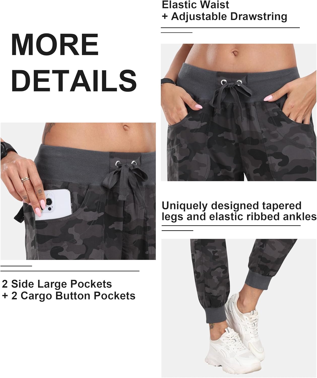 Thumbnail 4 de MoFiz Women's Hiking Cargo Pants — Lightweight, Quick-Dry with 6 Pockets