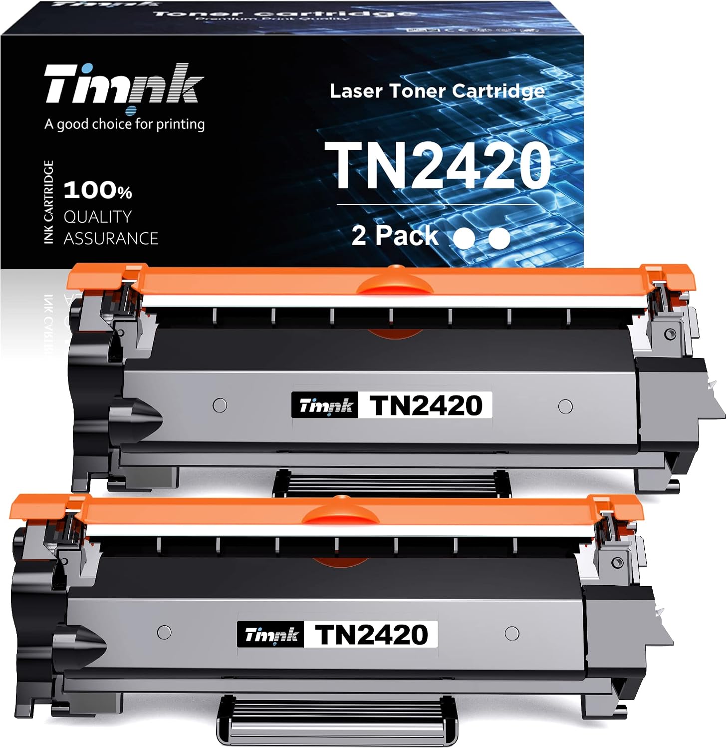 Detalle de Timink TN-2420 / TN2420 compatible toner cartridge (2 black) for Brother