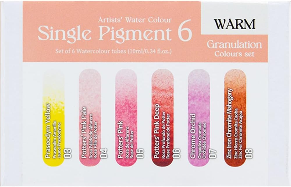 Thumbnail 1 de クサカベ 314051 透明水彩絵具 シングルピグメント ウォーム6色セット 10ml（4号）