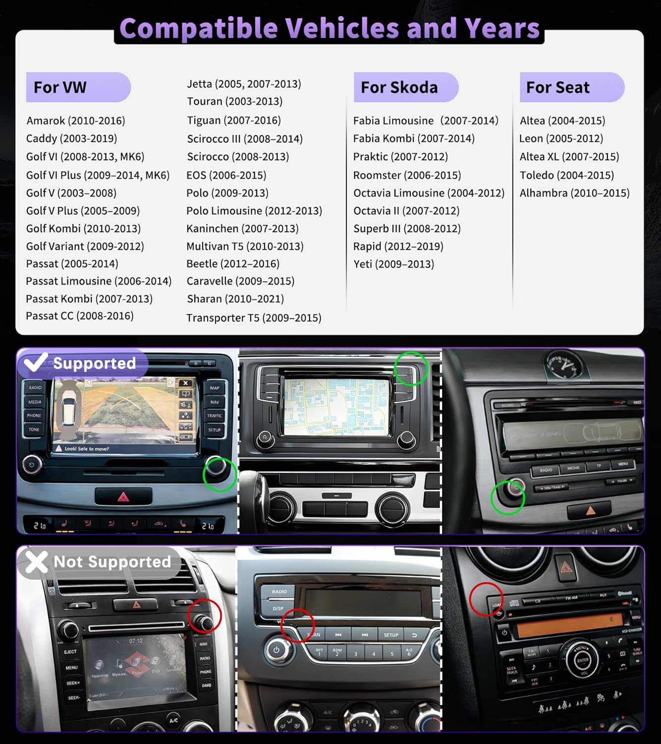 Detalle 2 de URVOLAX DAB+ Autoradio 9 Zoll Double DIN mit Wireless Apple CarPlay & Android Auto für VW/Skoda/Seat
