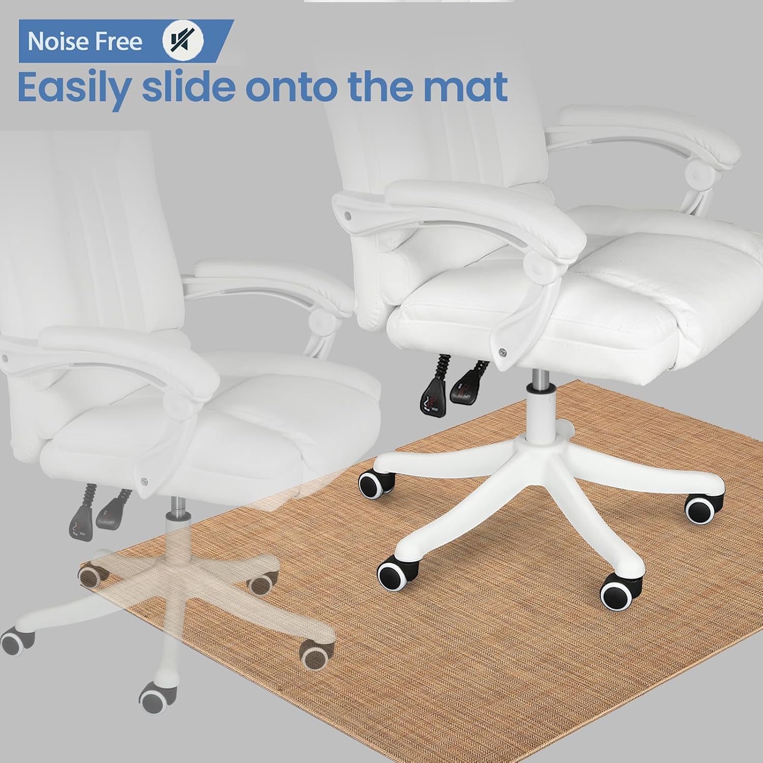 Thumbnail 5 de RccugmatS RccugmatS PVC Chair Mat, 60 x 47-Inch, Desert Linen