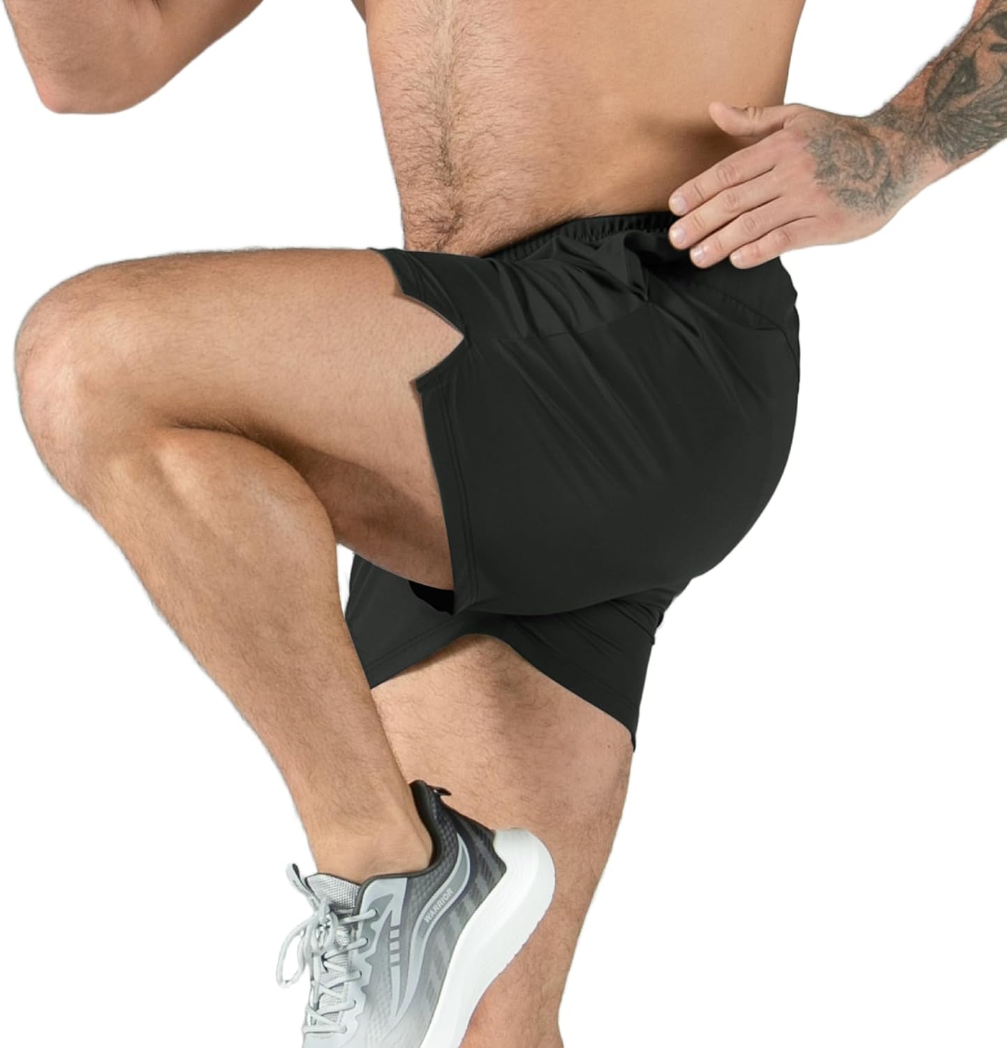 Thumbnail 6 de Jupmov Men's Gym Running Shorts with Zipper Pocket (5-Inch, Lightweight 4-Way Stretch)