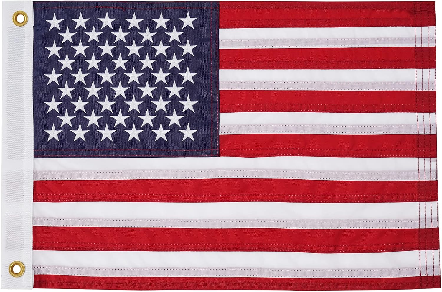 Detalle de SYII SY-USABF American Boat Flag, 16 x 24 Inch Polyester with Embroidered Stars