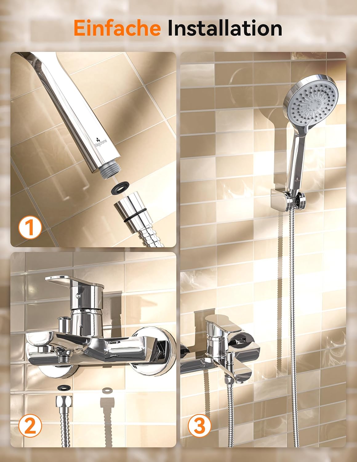 Thumbnail 6 de Magichome Duschkopf 59" Hochdruck Handbrause