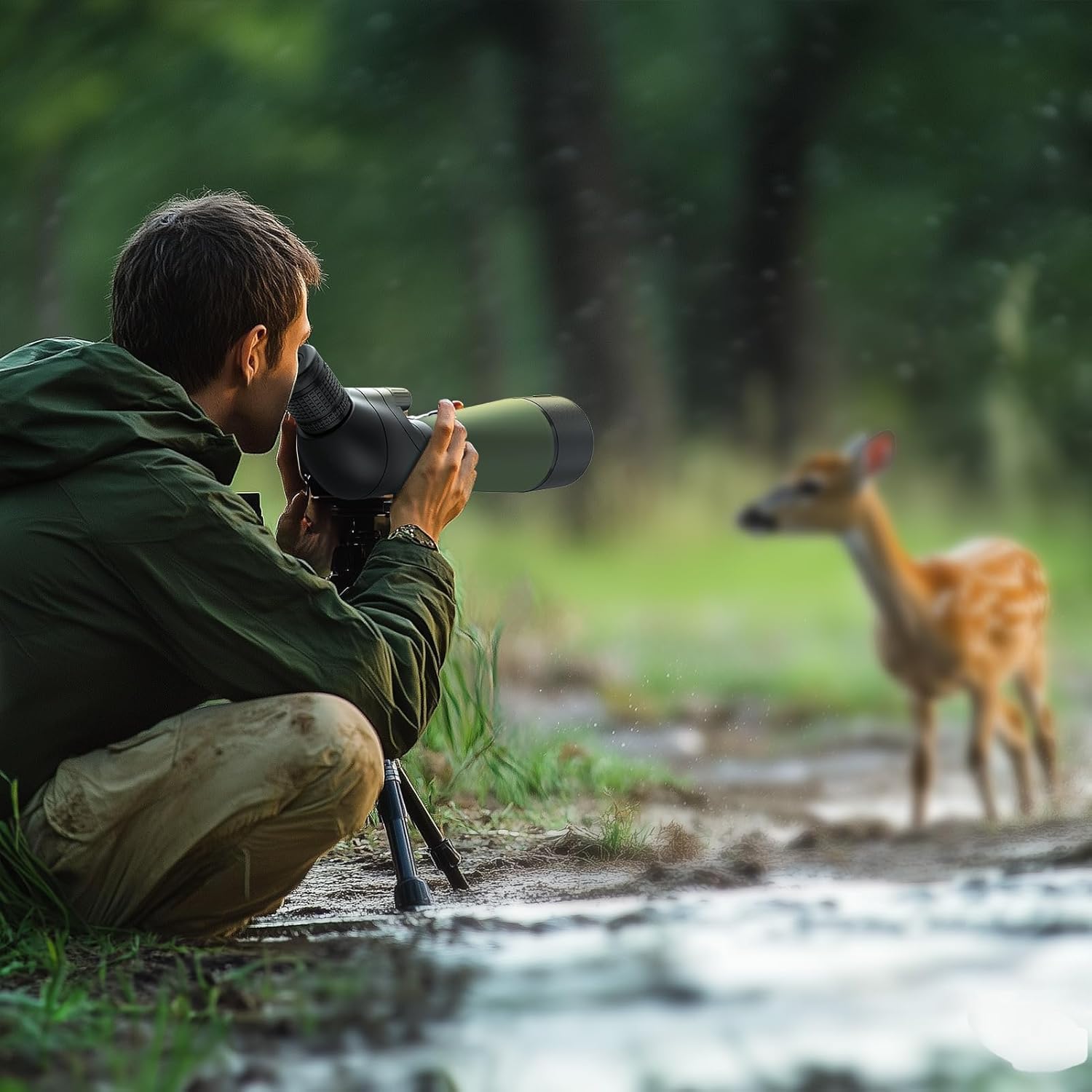 Detalle de Gosky Spektiv Vogelbeobachtung 20–60 x 80 Porro Prism – wasserdicht für Natur, Wildlife & Sportschützen