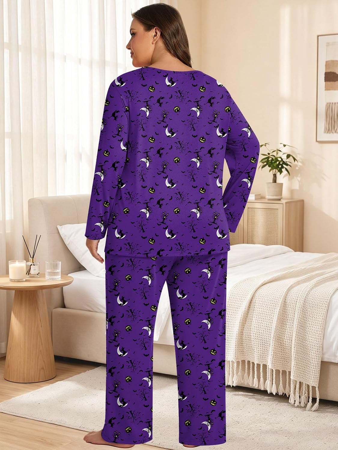 Thumbnail 2 de HOTGIFT Plus-Size Pajama Set, 95% Rayon