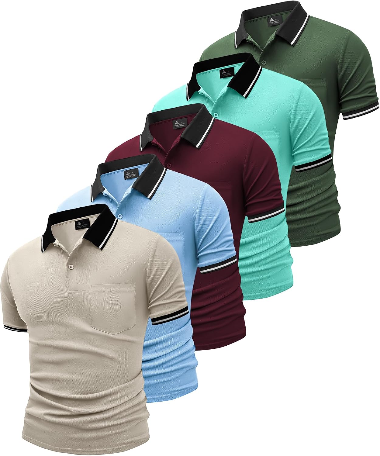 Thumbnail 6 de GEEK LIGHTING Men's Polo Shirts with Pocket 5 Pack