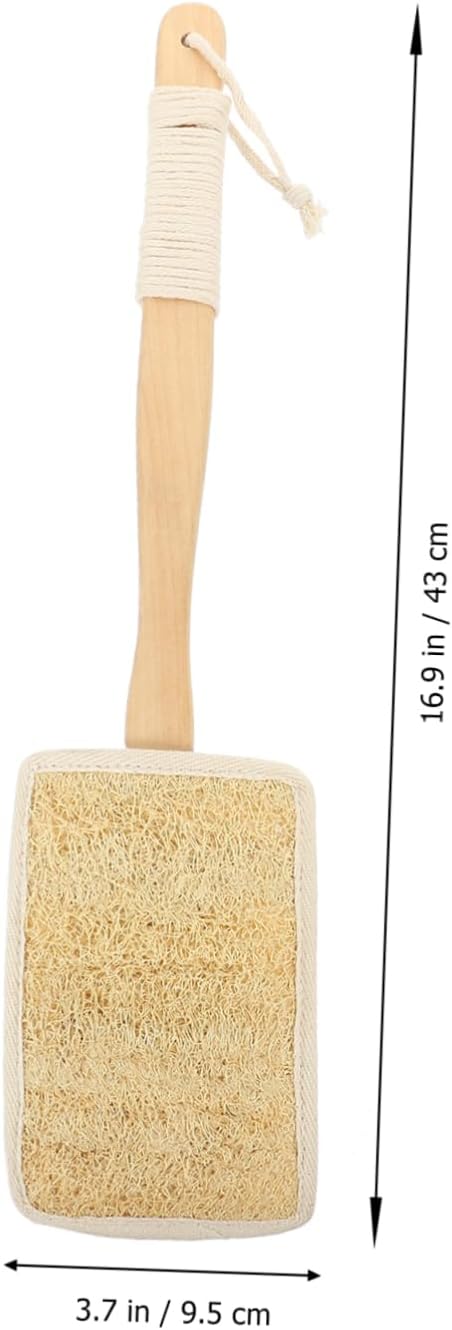 Detalle de SOPOTUTU Long Handle Loofah Back Scrubber – 16.93 inch Bath Brush with Replacement Pad