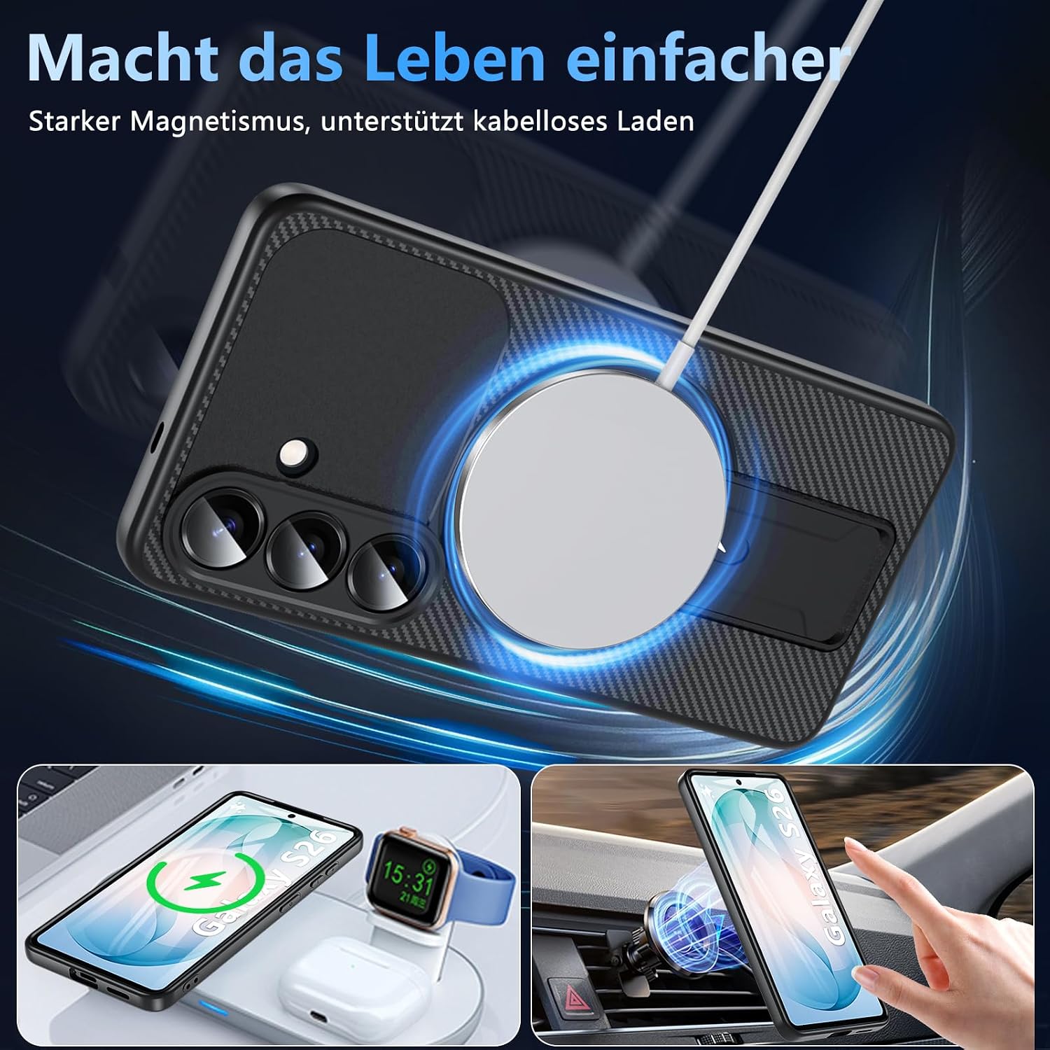 Thumbnail 1 de BESINPO Samsung Galaxy S26 Hülle mit Ständer