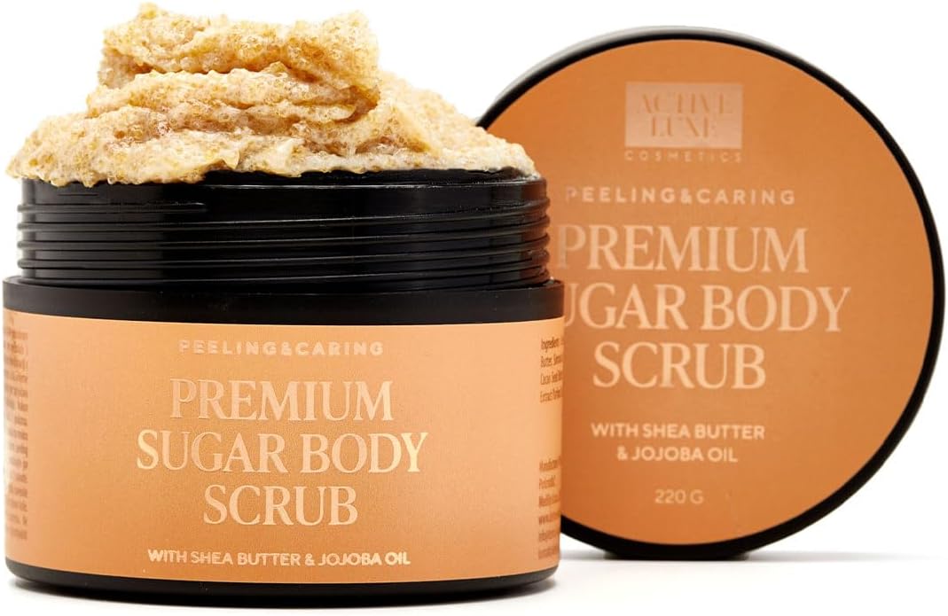 Active Luxe Premium Sugar Scrub: Scrub Corpo esfoliante al profumo di cioccolato & arancia, 220 g